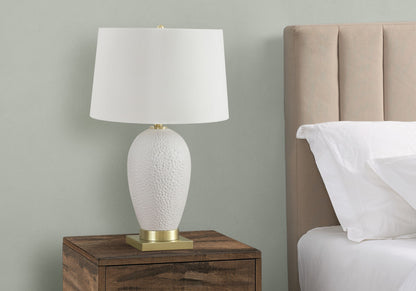 Gold & White Urn Table Lamp w/ Shade