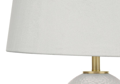 Gold & White Urn Table Lamp w/ Shade