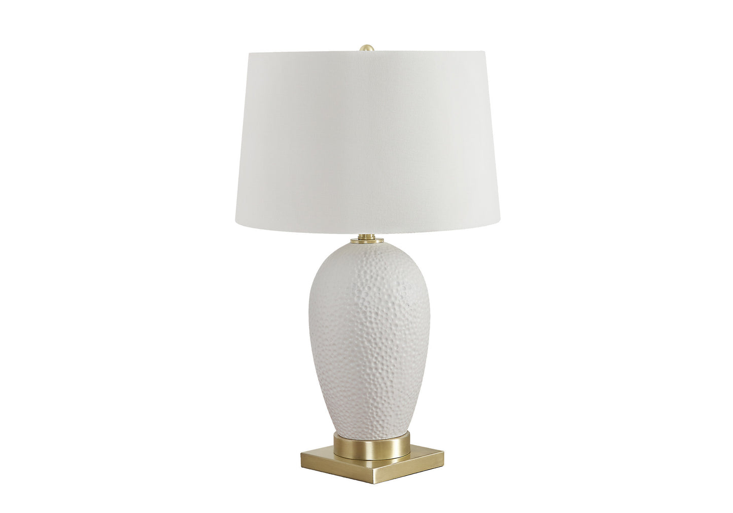 Gold & White Urn Table Lamp w/ Shade