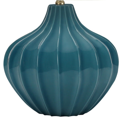 Blue Gourd Table Lamp w/ Shade