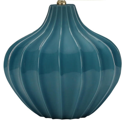 Blue Gourd Table Lamp w/ Shade