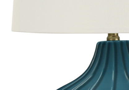 Blue Gourd Table Lamp w/ Shade