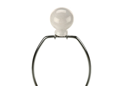 Ivory Geometric Table Lamp w/ Shade
