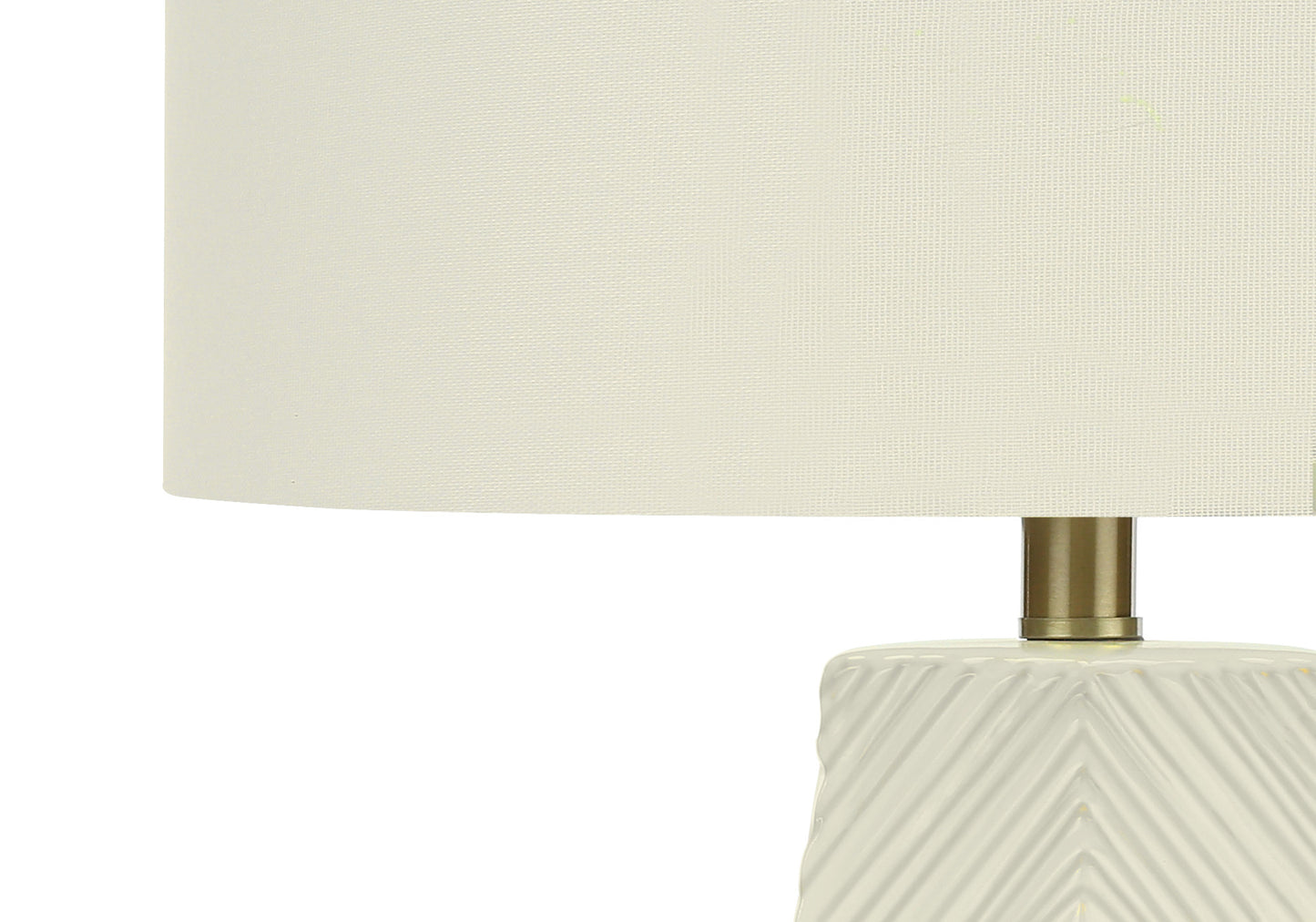 White Geometric Table Lamp w/ Shade