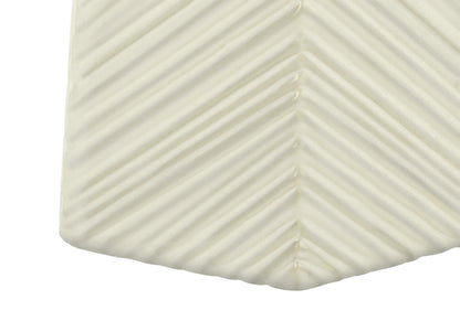 White Geometric Table Lamp w/ Shade