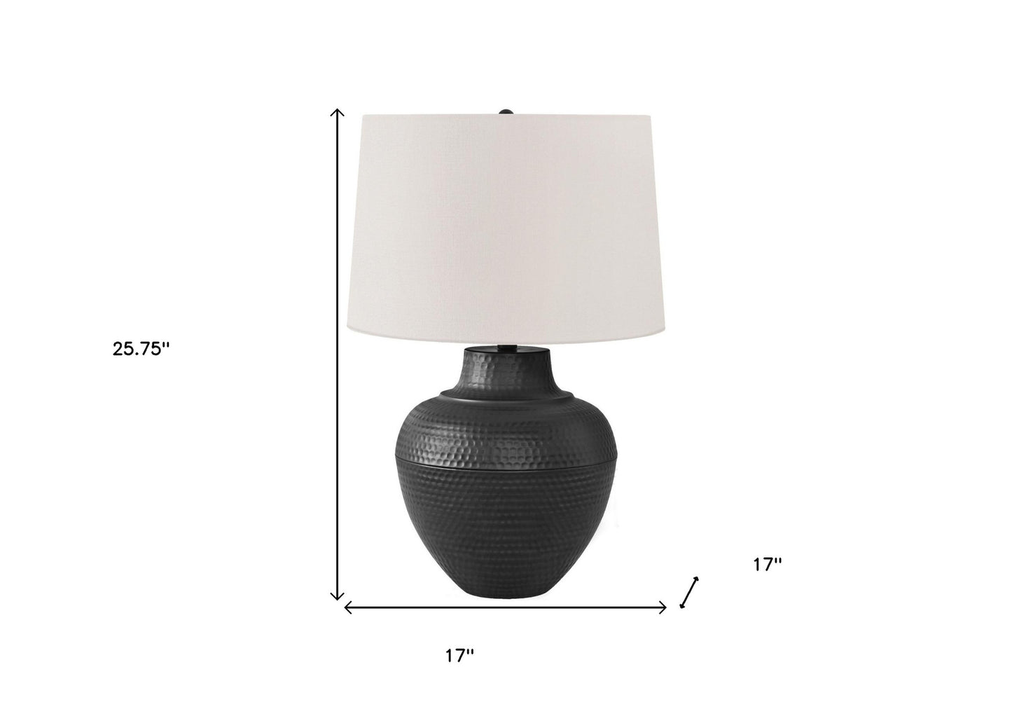Black Urn Table Lamp w/ Shade