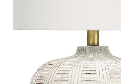 Gold & White Urn Table Lamp w/ Shade