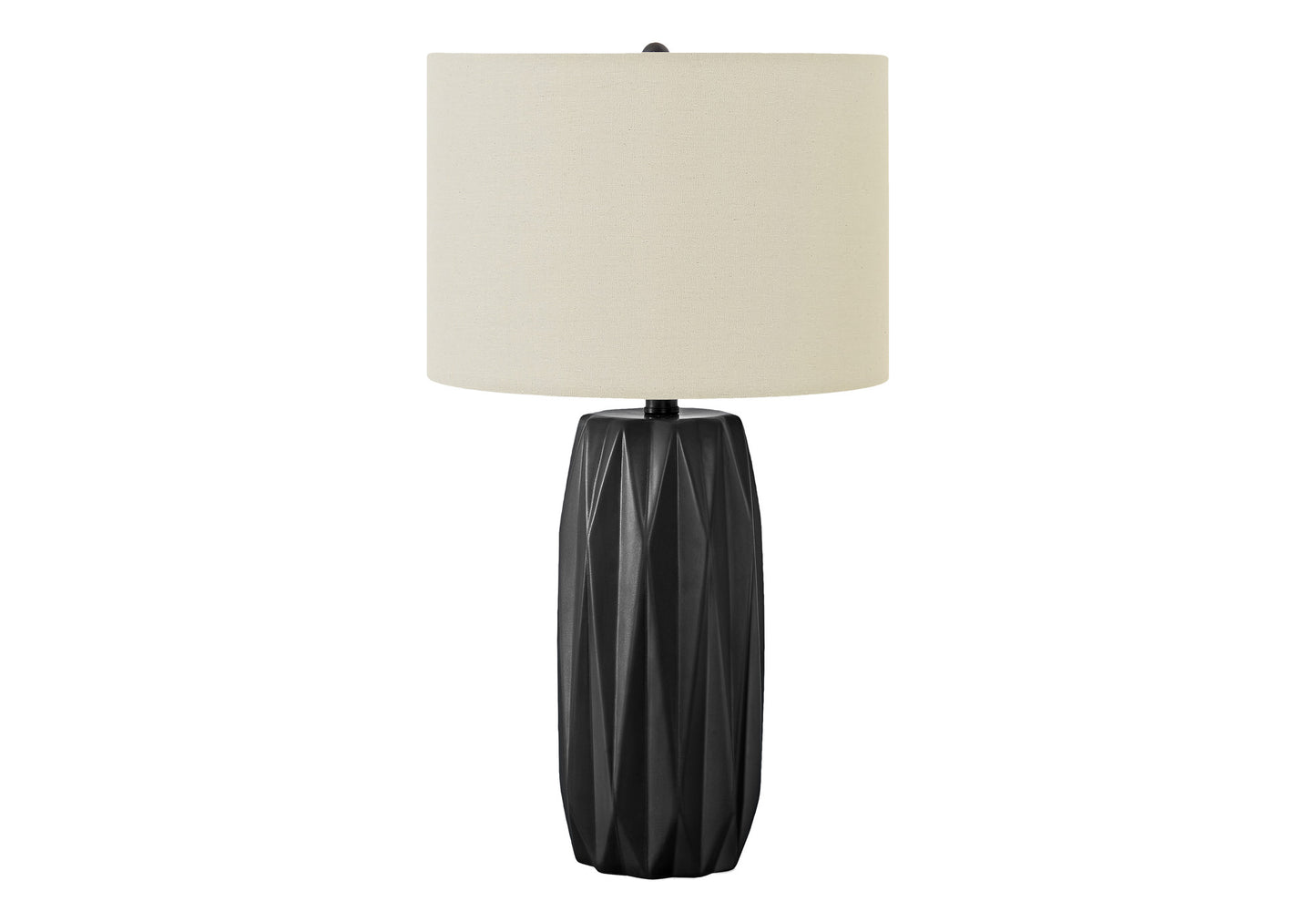 Black Geometric Table Lamp w/ Shade