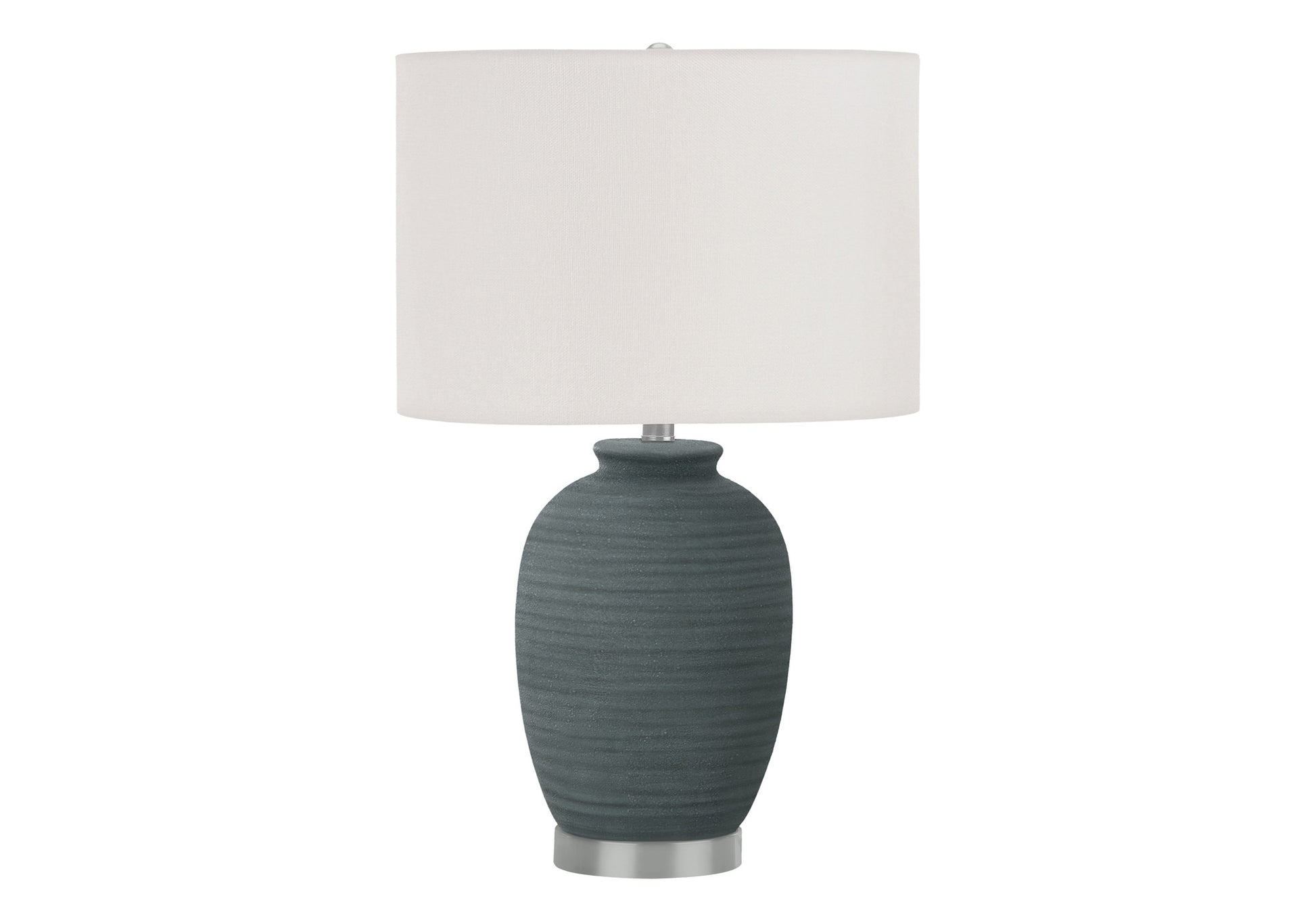 Blue & Silver Table Lamp w/ Shade