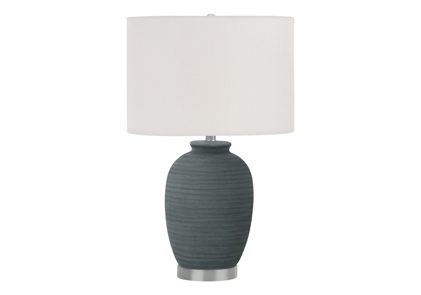 Blue & Silver Table Lamp w/ Shade