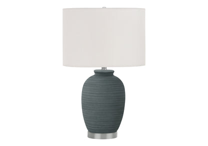 Blue & Silver Table Lamp w/ Shade