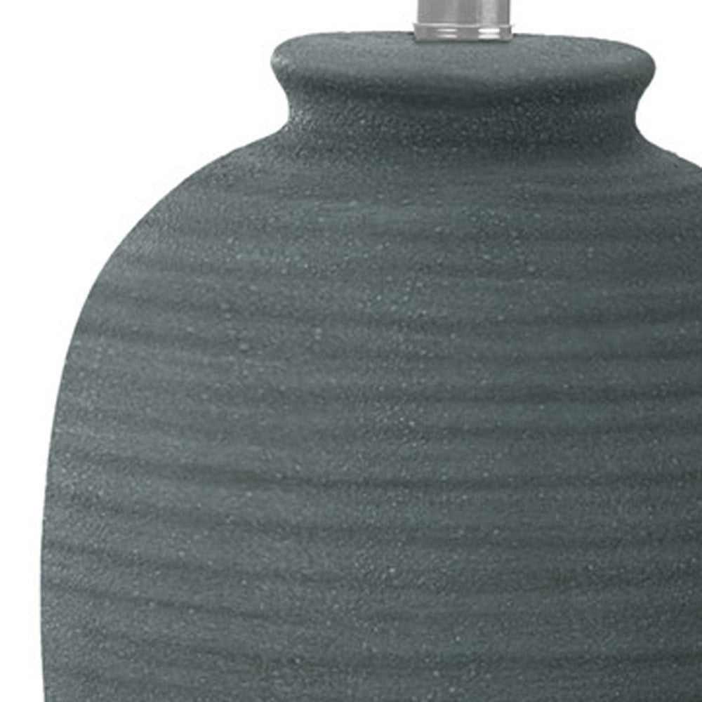 Blue & Silver Table Lamp w/ Shade