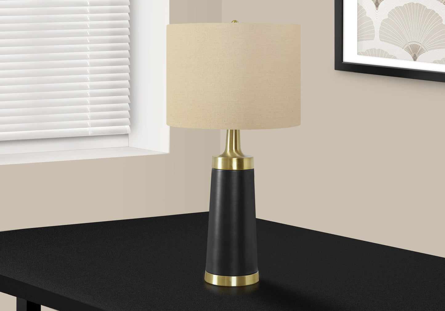 Black & Gold Table Lamp w/ Shade