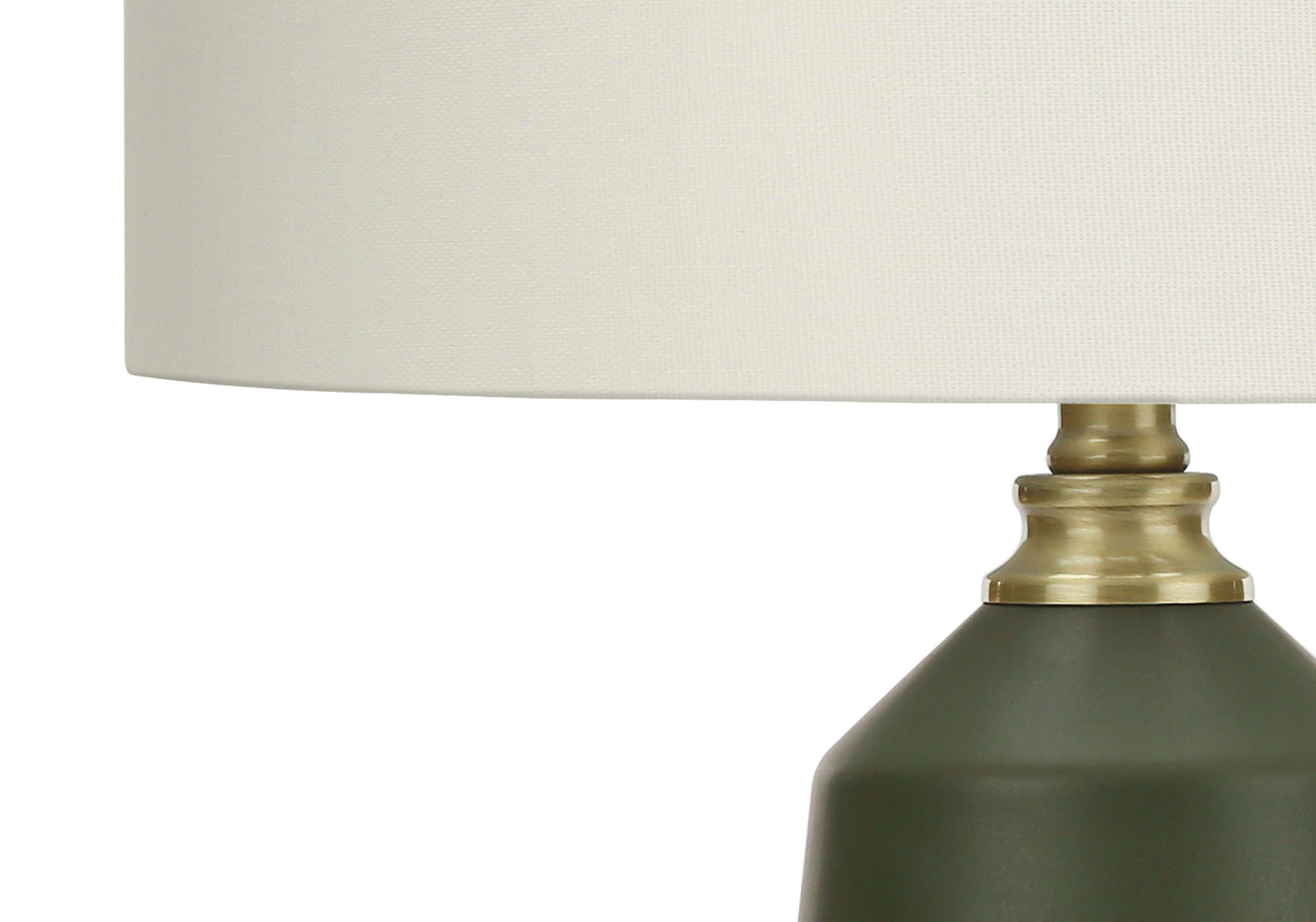 Green Geometric Table Lamp w/ Shade