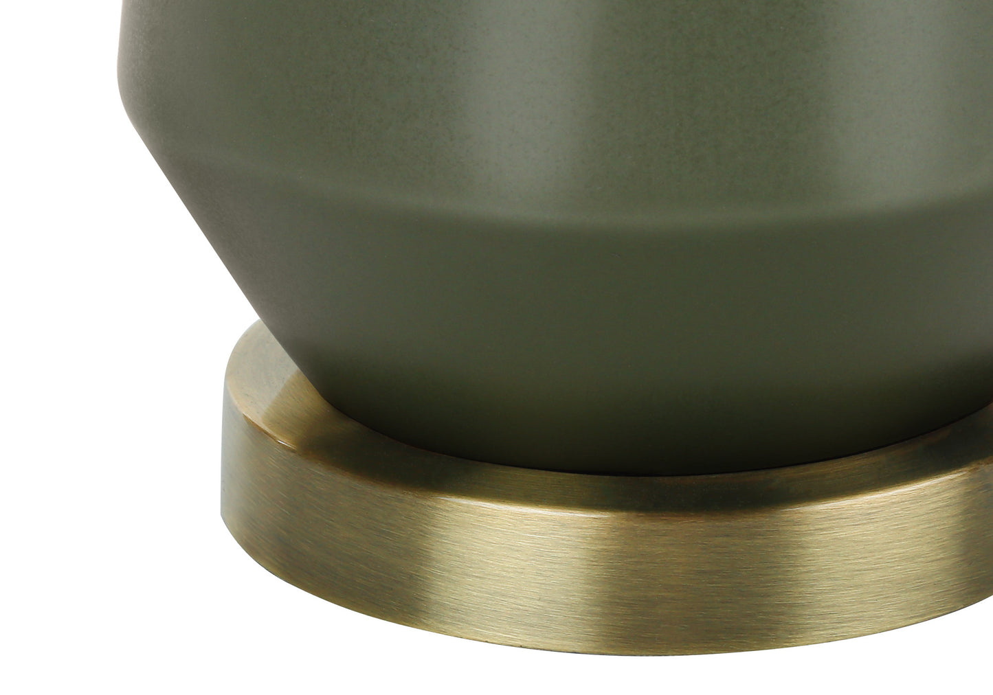 Green Geometric Table Lamp w/ Shade