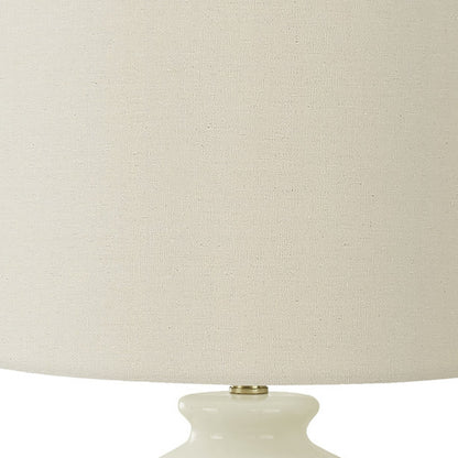 Gold & Ivory Urn Table Lamp w/ Shade