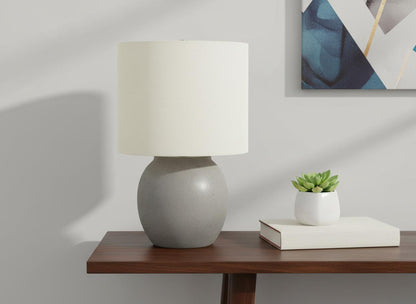 Gray Concrete Table Lamp w/ Shade