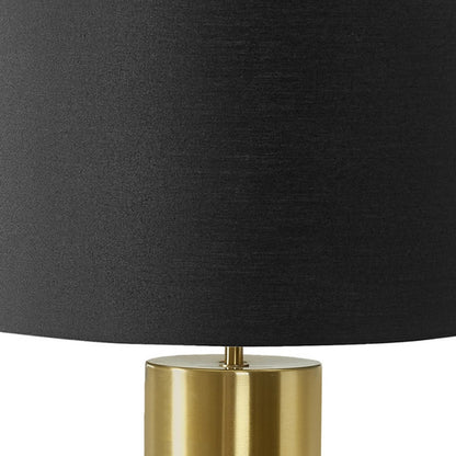 Black & Gold Concrete Table Lamp w/ Shade