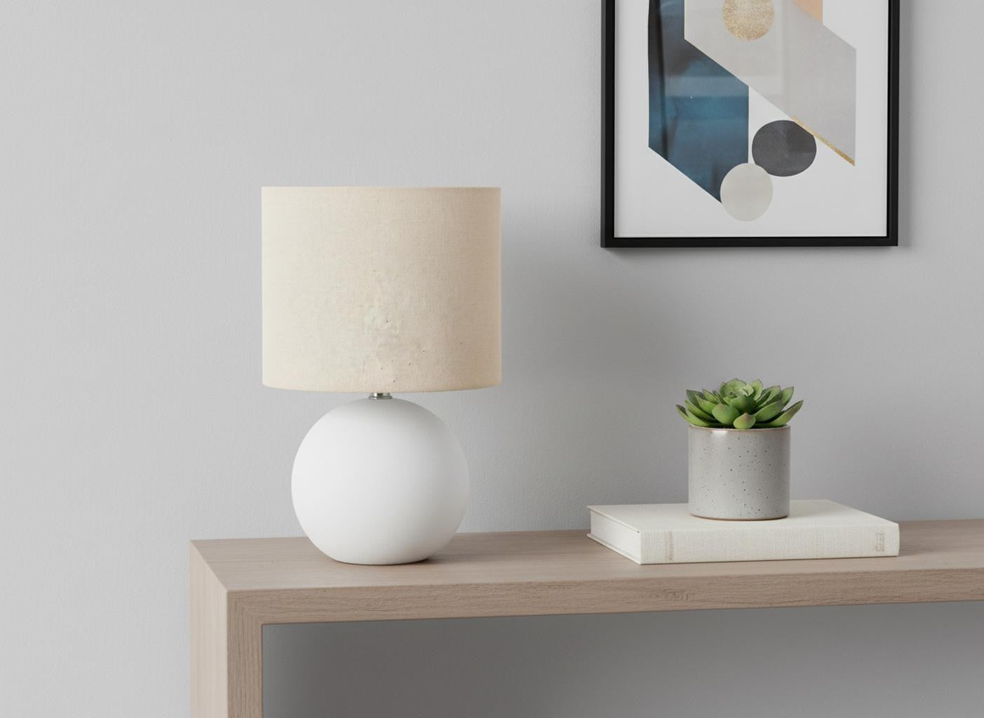Cream Table Lamp w/ Shade