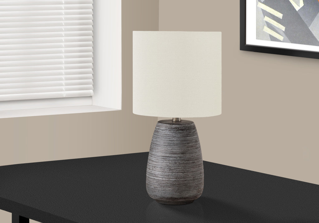 Gray Table Lamp w/ Shade