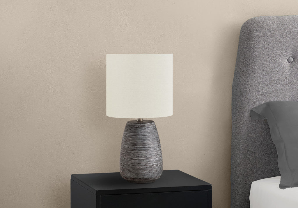 Gray Table Lamp w/ Shade
