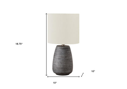 Gray Table Lamp w/ Shade