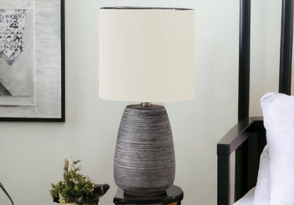 Gray Table Lamp w/ Shade