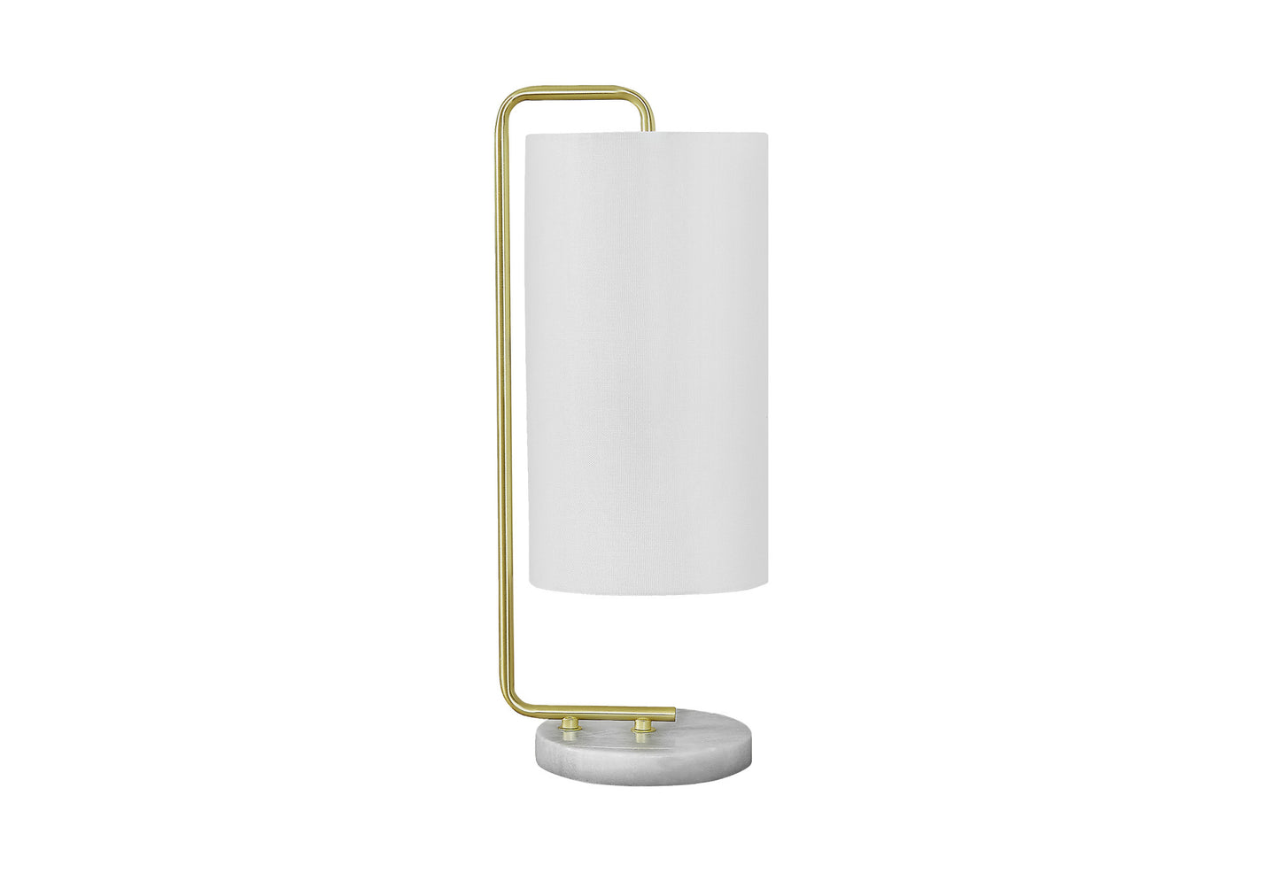 Gold & White Marble Table Lamp w/ Shade