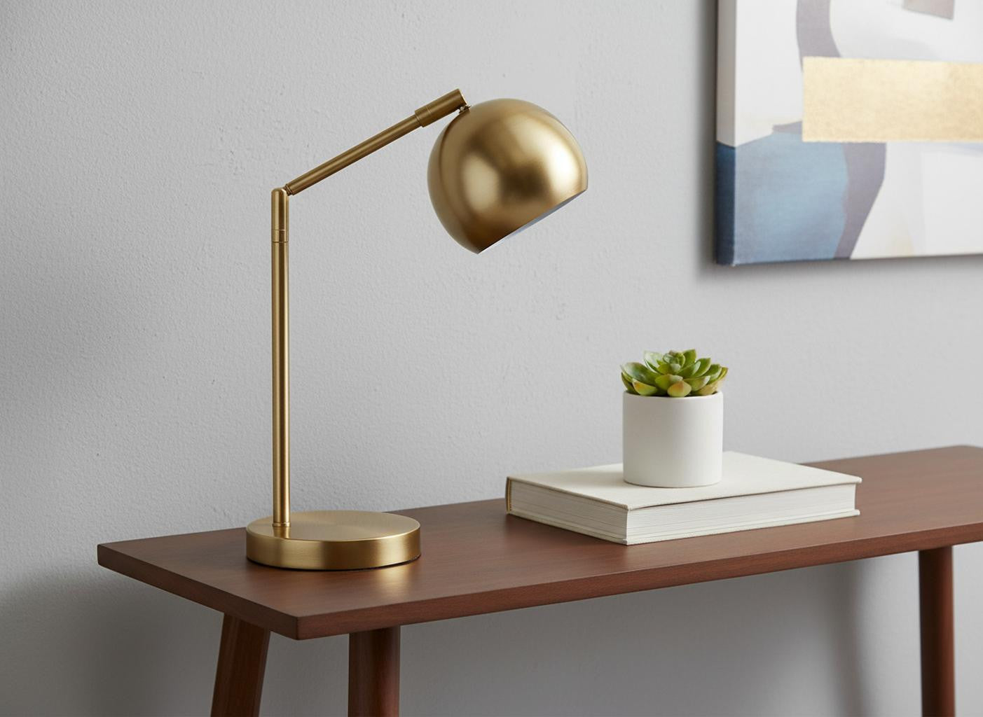 Gold Table Lamp w/ Shade