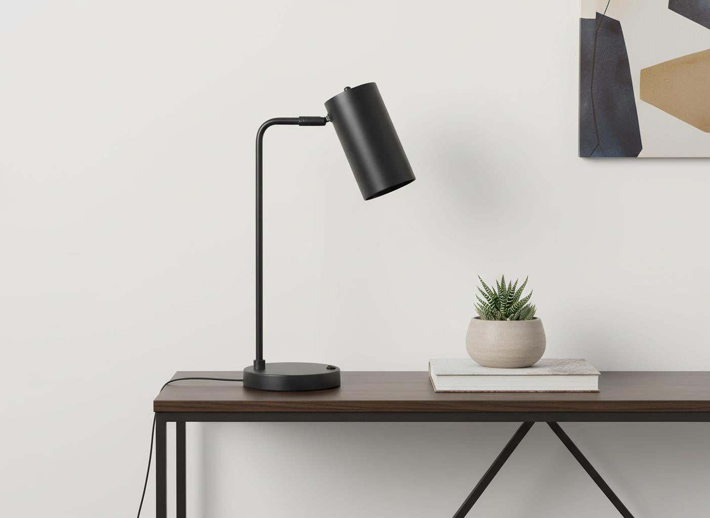 Gray Table Lamp w/ Gray Shade