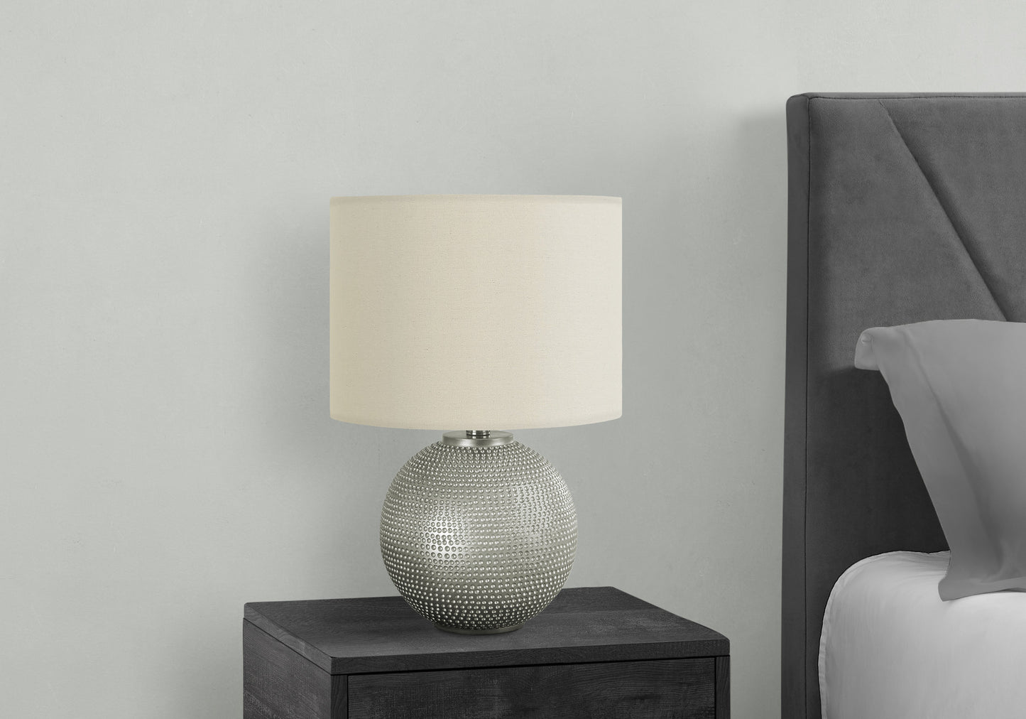 Gray Table Lamp w/ Shade