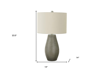 Gray Table Lamp w/ Shade