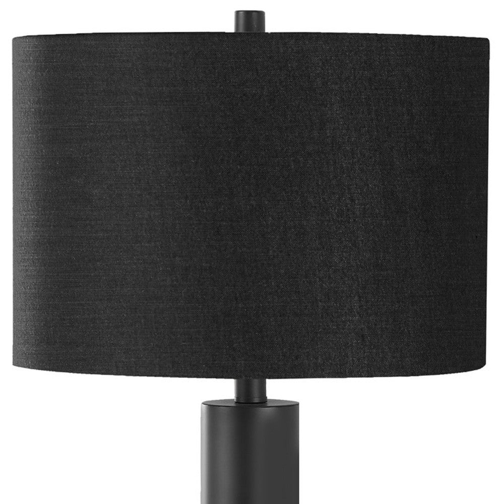 Black & Acrylic Table Lamp w/ Shade