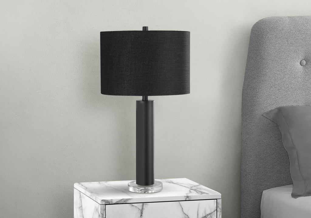 Black & Acrylic Table Lamp w/ Shade