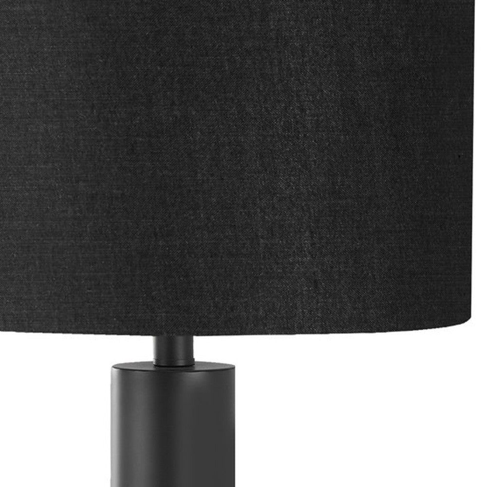 Black & Acrylic Table Lamp w/ Shade