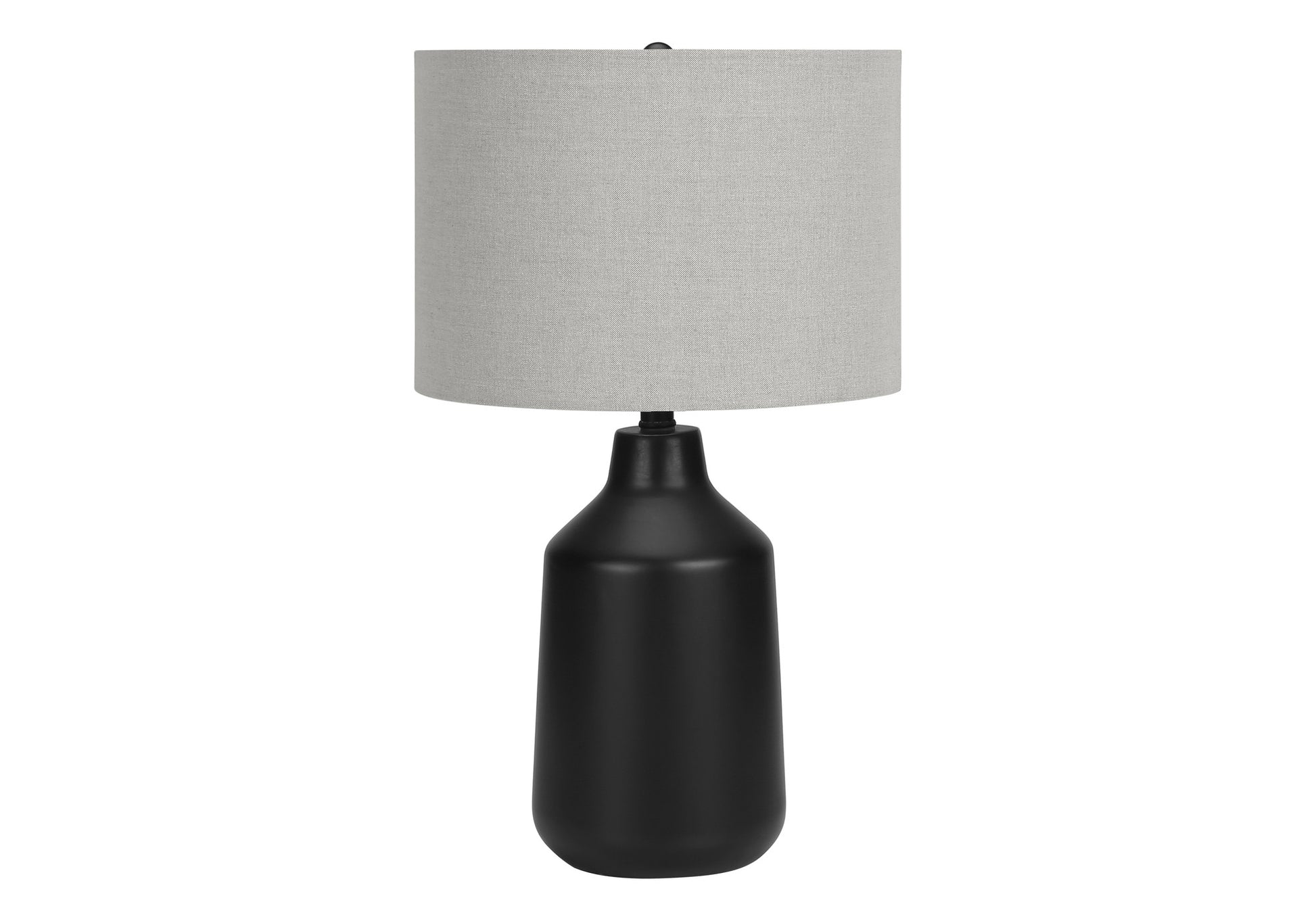 Black Concrete Urn Table Lamp w/ Shade