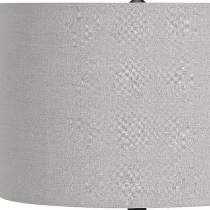 Black Concrete Urn Table Lamp w/ Shade