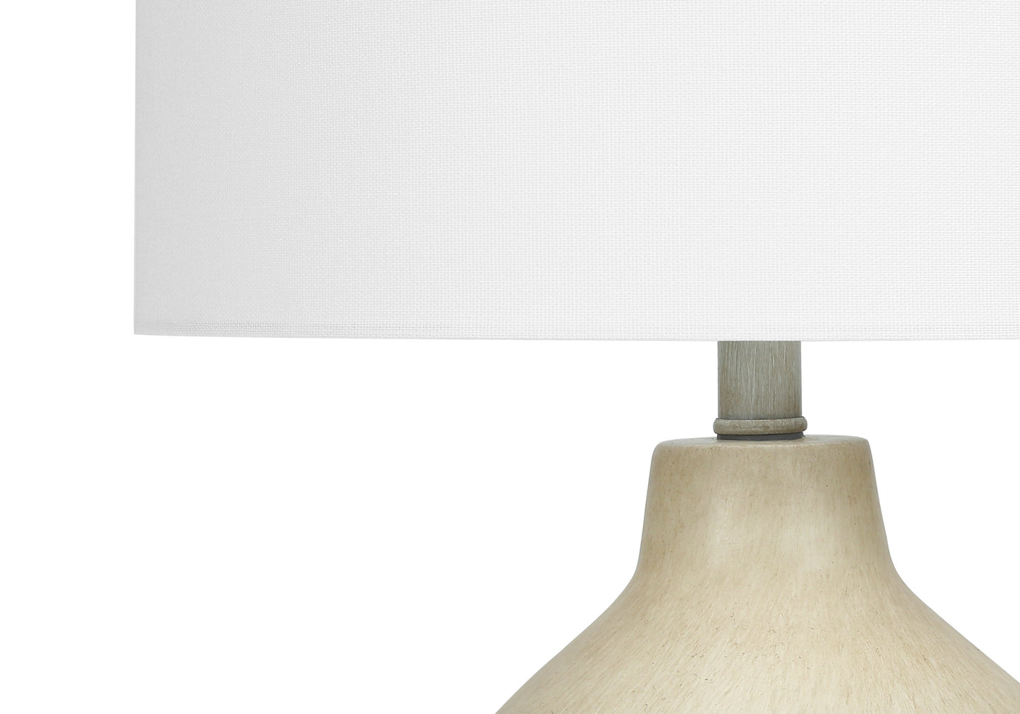 Beige Concrete Urn Table Lamp w/ Shade