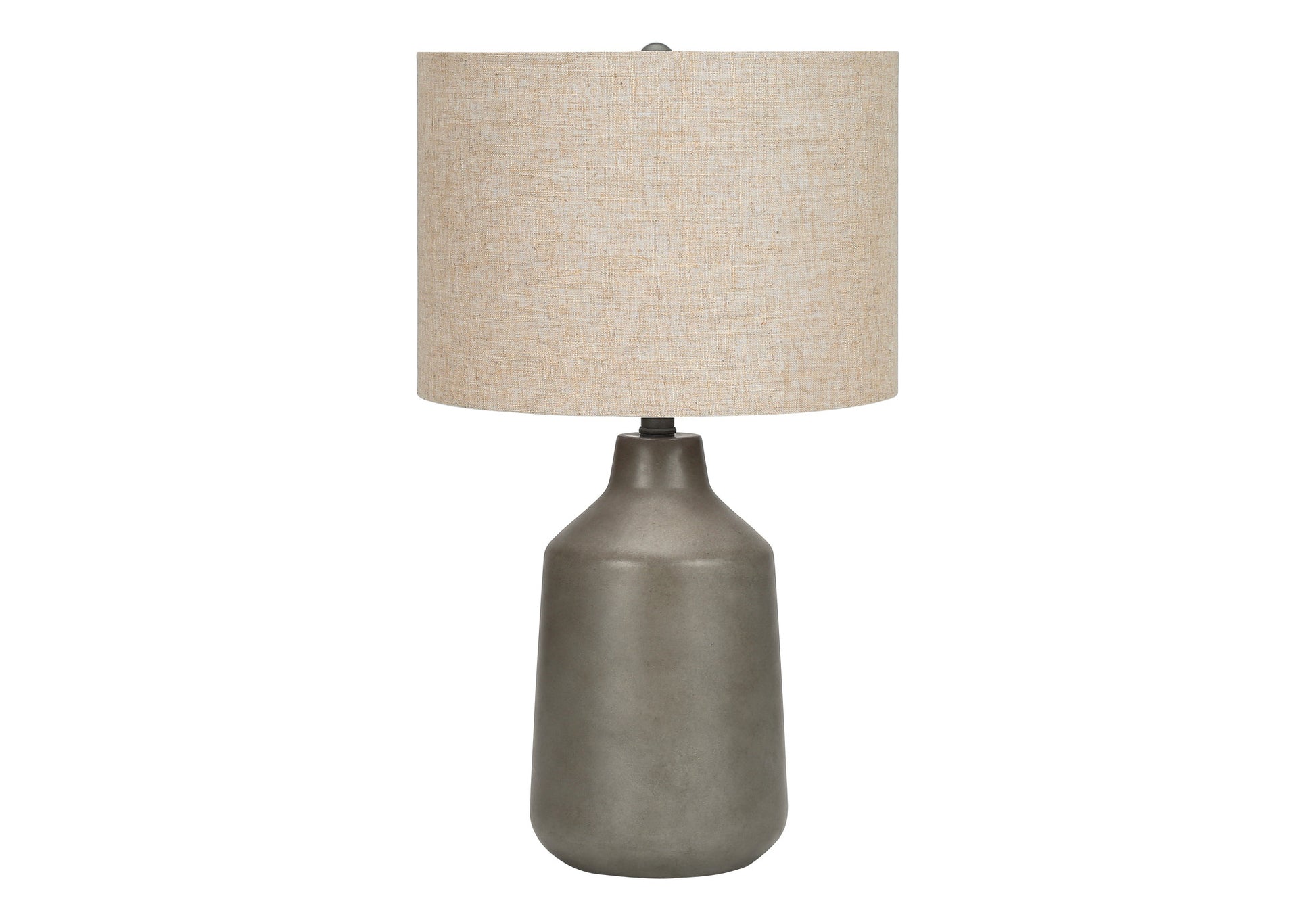Gray Concrete Urn Table Lamp w/ Shade