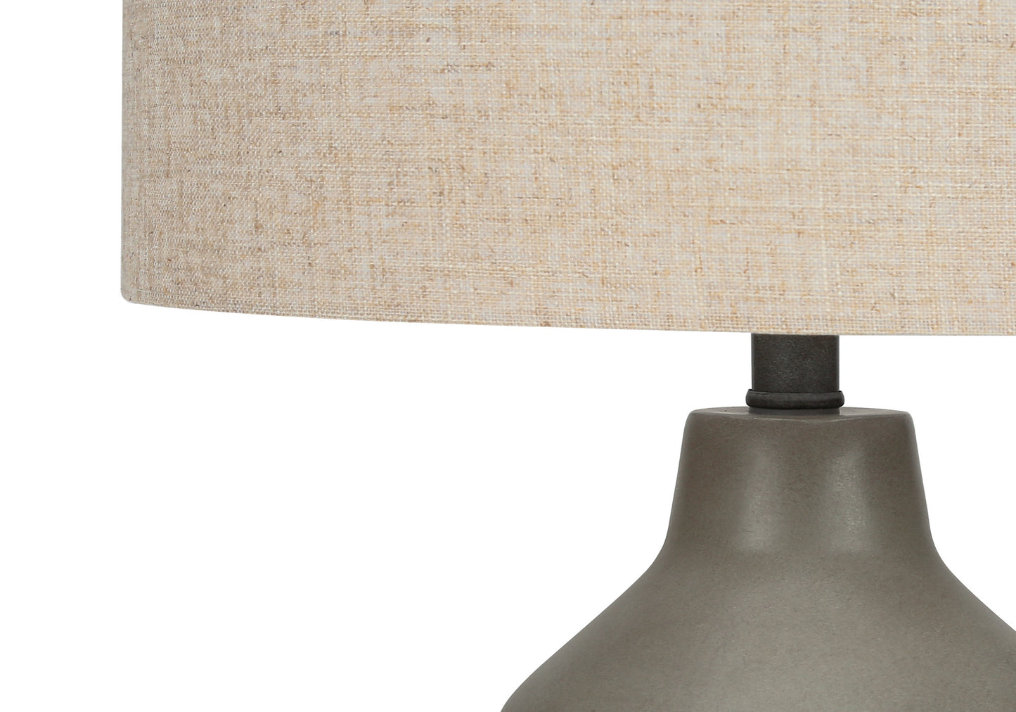 Gray Concrete Urn Table Lamp w/ Shade