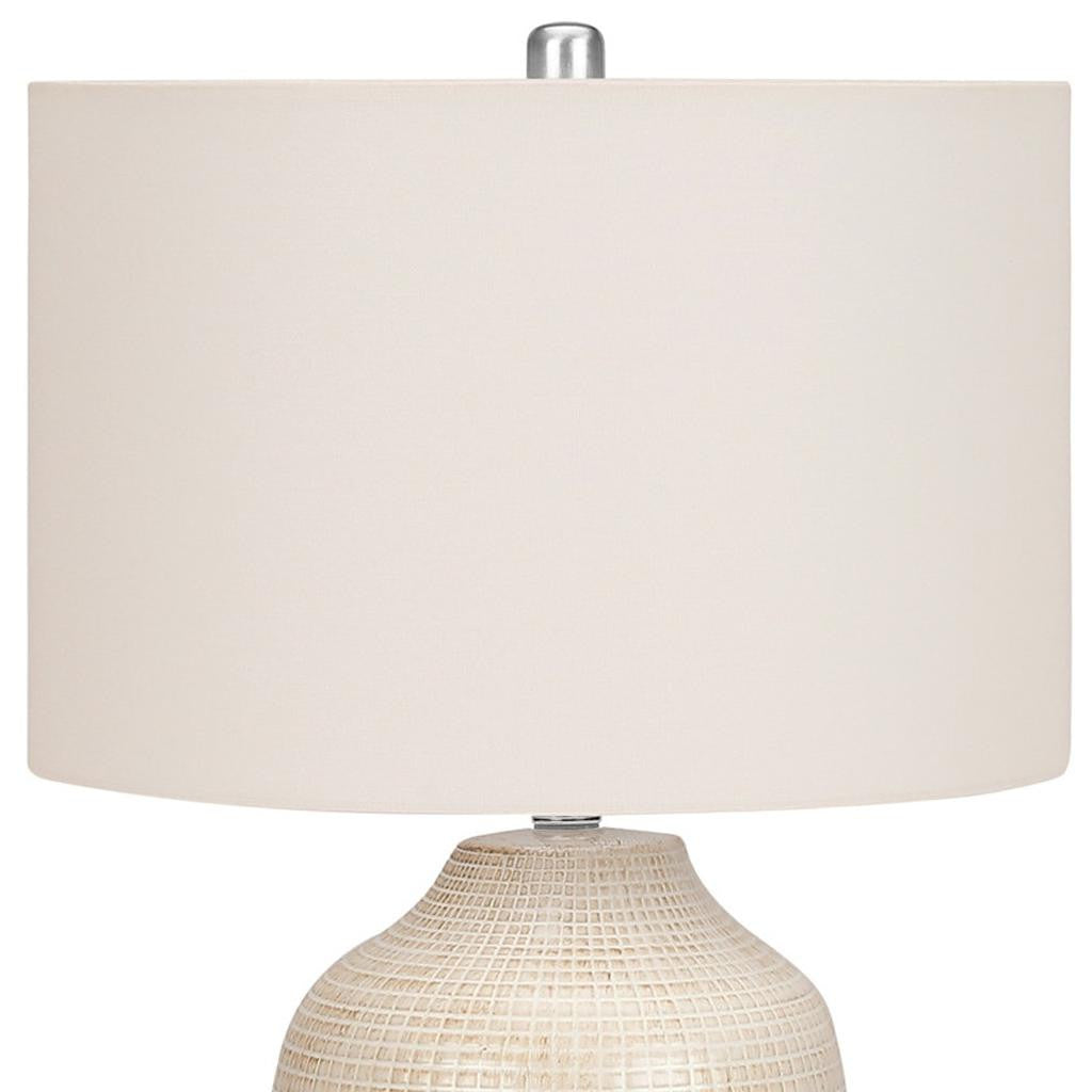 Cream Urn Table Lamp w/ Shade