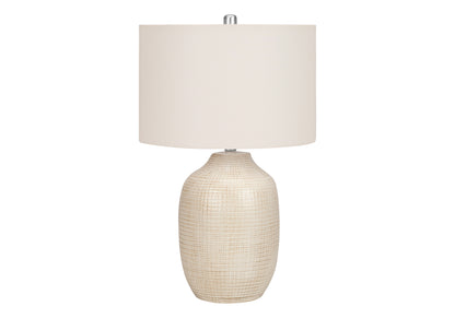 Cream Urn Table Lamp w/ Shade