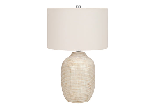 Cream Urn Table Lamp w/ Shade