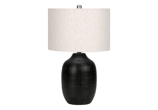 Black Urn Table Lamp w/ Shade