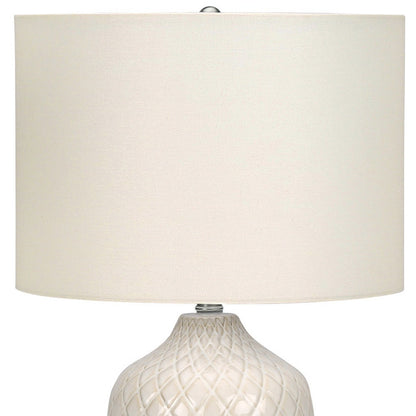 Cream Urn Table Lamp w/ Shade
