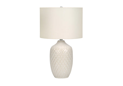Cream Urn Table Lamp w/ Shade