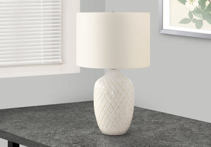 Cream Urn Table Lamp w/ Shade