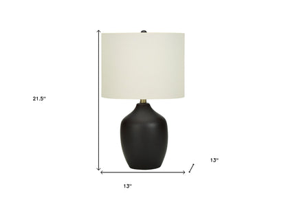 Black Urn Table Lamp w/ Shade