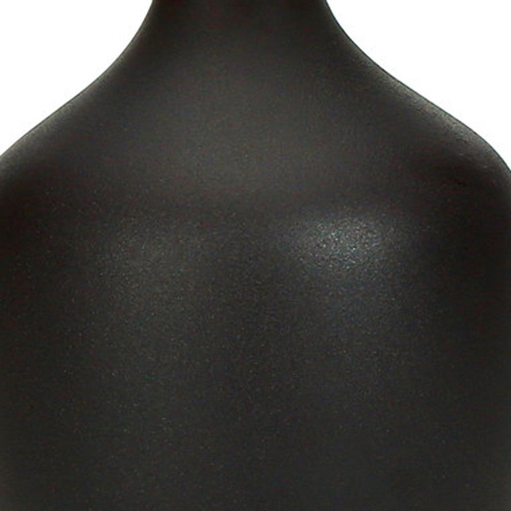 Black Urn Table Lamp w/ Shade