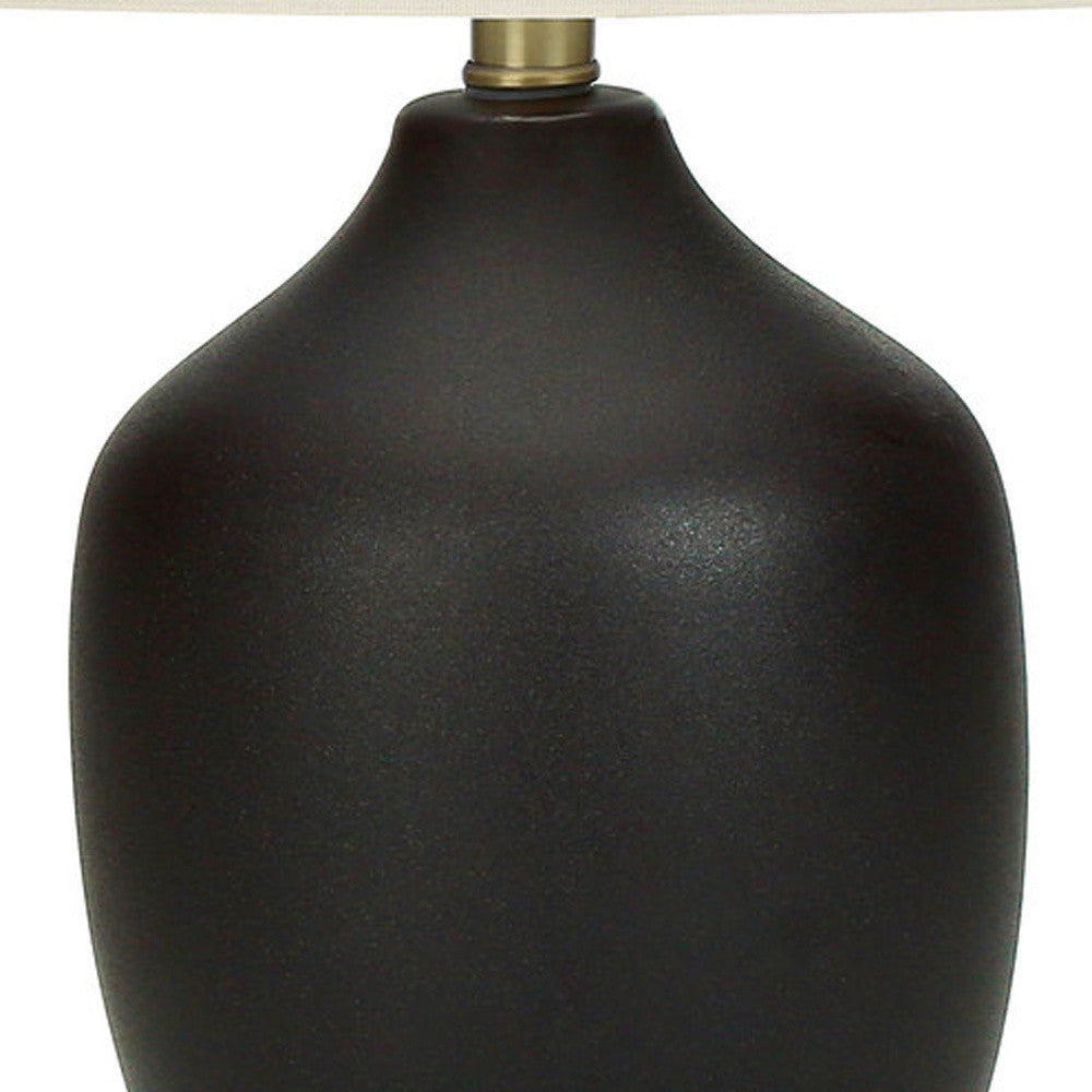 Black Urn Table Lamp w/ Shade